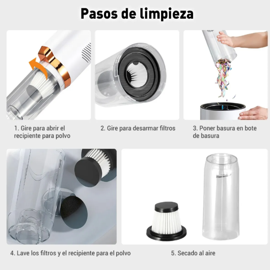 Aspiradora Larga Portátil 3 en 1