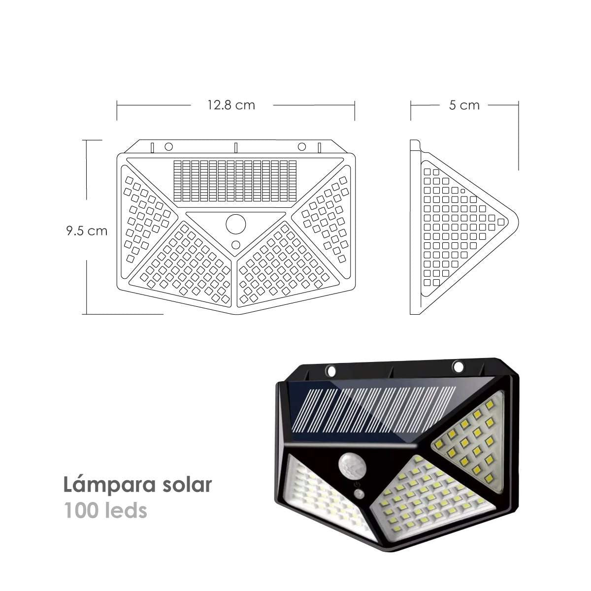 LAMPARA SOLAR LED DE PARED
