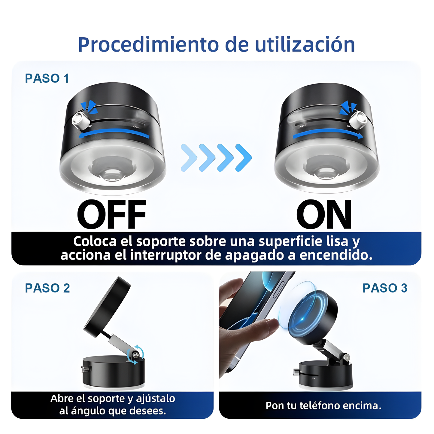 Soporte Magnetico Celular Con Ventosa