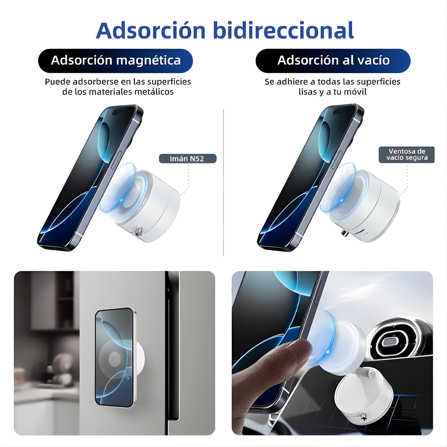 Soporte Magnetico Celular Con Ventosa